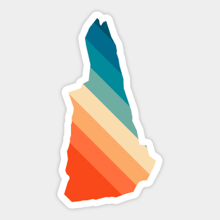 New Hampshire State Retro Map Sticker